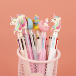 Pulpen Pena Mekanik Unicorn Karakter Multicolor 6 Warna - Putih Bulan - Image 6