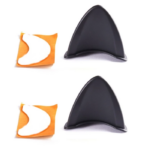 Aksesoris Telinga Kucing Dekorasi Helm Motor Dekorasi Lucu Plastik - Hitam