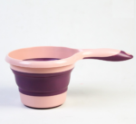 Gayung Mandi Lipat Serbaguna Silikon Portable Efisien Hemat Tempat - Pink