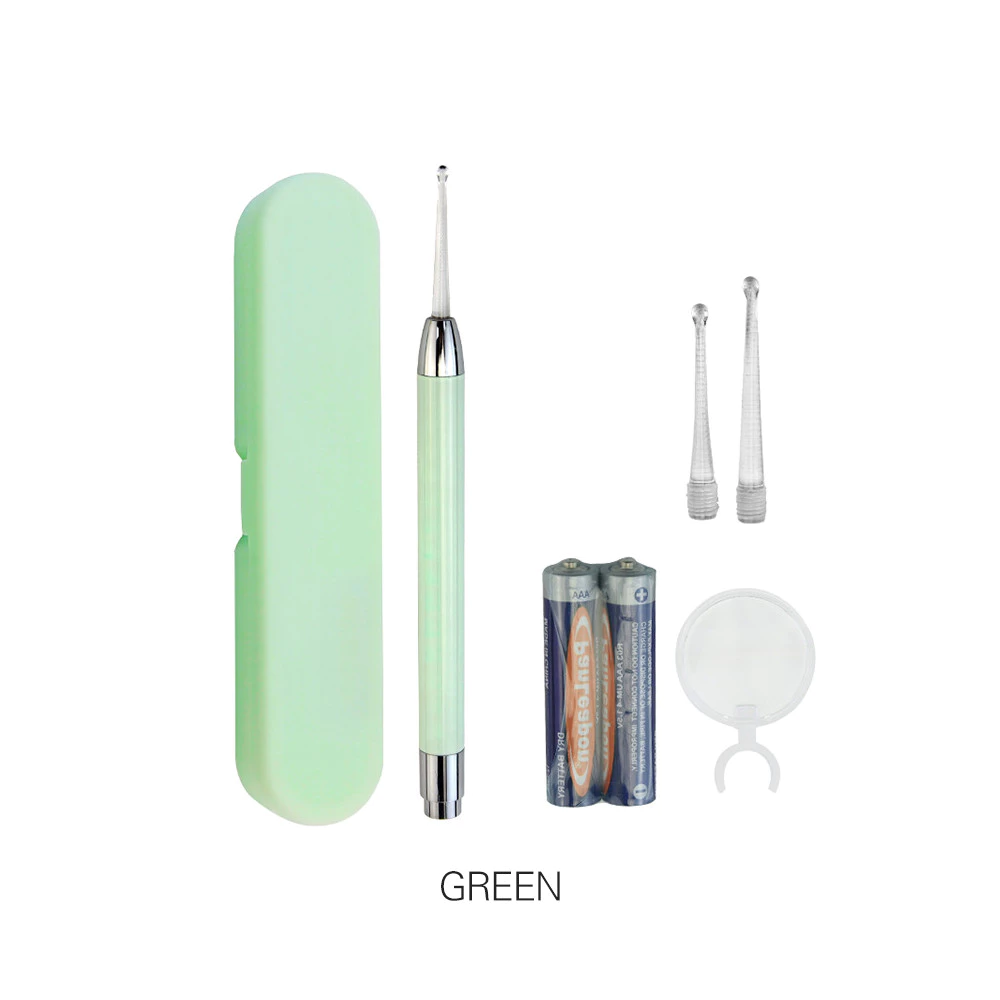 DM7J0EvMKNlDbvUz1Ut0YQt12H052xhUIzgGceqG Korek Kuping Nyala LED Pembersih Telinga Aman untuk Anak dan Dewasa - Hijau - Image 1