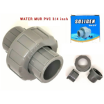 Watermur PVC Pompa Air Plastik Polos Union Fitting - Image 2