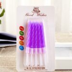 Lilin Ulang Tahun Metalik Birthday Candle Party 10 Pcs - Ungu - Image 4