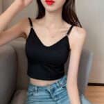 Tanktop Bra Wanita Casual Import Tali Punggung Terbuka Slim Fit - Putih - Image 2