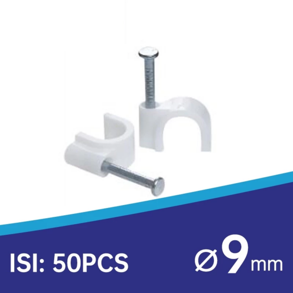 Klem Kabel Paku Beton Pipa Cable Clip Listrik Serbaguna - 9