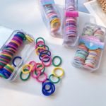 Kotak Ikatan Rambut Gaya Korea Kunciran Rambut Model Polos Warna Warni - kotak Kuning - Image 4