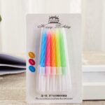 Lilin Ulang Tahun Metalik Birthday Candle Party 10 Pcs - Rainbow