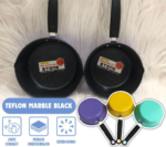 Panci Teflon Marble Hitam 18 20 cm Anti Lengket Ringan dan Tahan Lama - Panci - Image 5