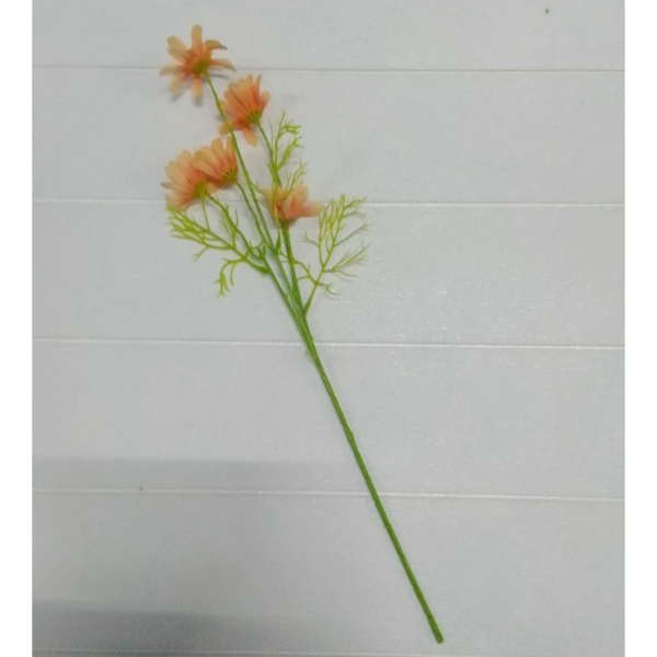 Buket Bunga Daisy Blossom Replika Plastik Besi Tanaman Hias - Champagne