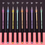 Pulpen Warna Warni Tinta 12pcs Colorful Gel Glitter Tulisan Berkilau - Metal Pen - Image 3