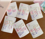 Jepit Rambut Anak Isi 4 Bentuk Lucu Warna Warni Aksesoris Wanita - Bintang Jatuh - Image 2