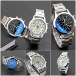 Jam Tangan Pria Wanita Strap Rantai Model Trendi Fashion Stylish Watch - Putih - Image 2