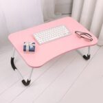 Meja Belajar Lipat Anak Laptop Portable Serbaguna Motif Polos - Putih Polos - Image 7