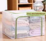 Kotak Penyimpanan Lipat Serbaguna Mainan dan Pakaian Double Zipper - Green 24L - Image 2