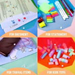 Map Plastik A4 Kancing Folio Transparan Warna Tempat Penyimpanan File - Pink - Image 4