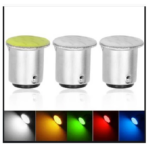 Lampu LED Rem Motor Mobil Bayonet 2 Kaki COB Plasma Ceper Merah 12V - Image 5