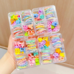 Set Box Ikat Rambut Aksesoris Jepitan Anak Lucu Cute Mix Warna Warni - Rabbit - Image 6