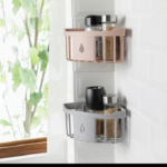 Rak Sudut Siku Tempat Penyimpanan Perlengkapan Kamar Mandi Dapur - Pink - Image 4