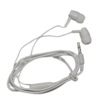 Handsfree Headset Earphone Karet Kabel Warna Color Matte Variasi Warna - Putih