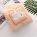 Set Handuk Mandi Badan Wajah 2 in 1 Motif Beruang Lucu Lembut Kado Gift - Coklat