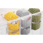 Storage Bag Gantung Kain Kanvas Organizer Storage 3 Sekat Korea - Hijau Flamingo - Image 9