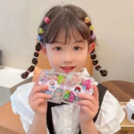 Set Box Ikat Rambut Aksesoris Jepitan Anak Lucu Cute Mix Warna Warni - Bintang - Image 3