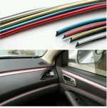 List Dekorasi Interior Dashboard Trim Mobil Moulding Strip - Silver - Image 3