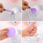 Spons Facial Stick Kentang Seaweed Wool Pembersih Kulit Wajah Praktis - Biru - Image 4