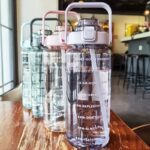 Botol Minum Minuman Motivasi Tumbler Viral Lucu Kekinian 2 Liter - Transparan Biru - Image 5