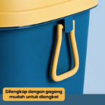 Tempat Tong Sampah Dapur Kamar Kotak Tertutup Plastik Simple Aesthetic - Image 5