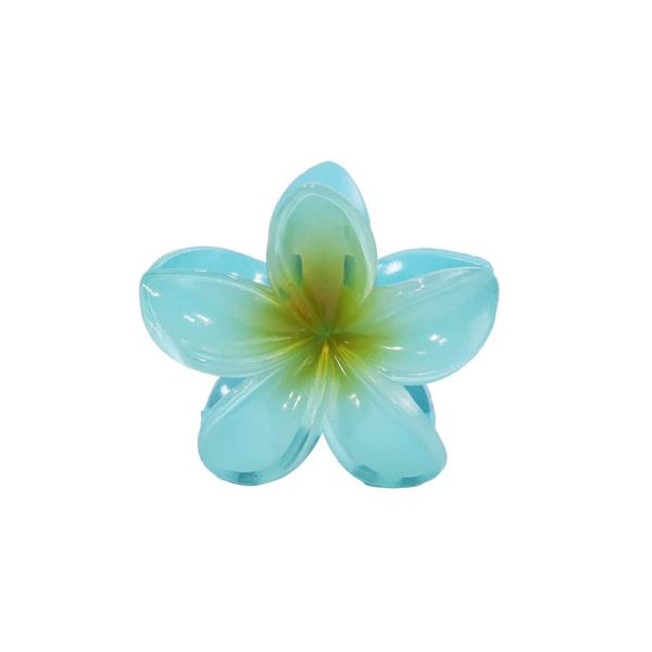 Jepitan Rambut Wanita Bunga Kamboja Elegan Model Terbaru Kekinian - Biru