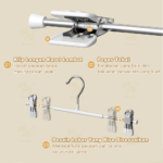 Hanger Gantungan Baju Celana Anti Slip dengan Klip Bahan Kawat Besi - Abu - Image 6