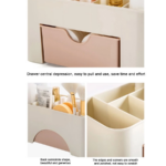 Wadah Plastik Kotak Peralatan Make Up Tempat Kosmetik Alat Makeup - Merah - Image 4