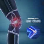 Deker Lutut Olahraga Elastis Nylon Sport Compression Knee Pad - Hijau - Image 9