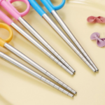 Sumpit Anak Karakter Lucu Alat Bantu Belajar Makan Bayi Balita Batita - Kitty - Image 5