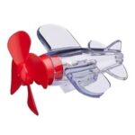 Lampu Ornamen Tenaga Angin Bentuk Pesawat Hiasan Unik dan Kreatif - Biru - Image 5