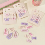 Jepit Rambut Anak Isi 4 Bentuk Lucu Warna Warni Aksesoris Wanita - Pita - Image 6