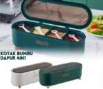Rak Tempat Bumbu Dapur Serbaguna dengan Sendok Mini 4IN1 - Putih - Image 2