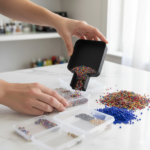 Corong Manik-Manik Praktis Memudahkan Mengisi Manik ke Wadah Kecil - Hitam - Image 3