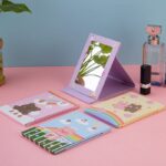 Cermin Rias Kaca Lipat Persegi Model Buku dengan Motif - Sedang - Image 7