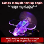 Lampu Ornamen Tenaga Angin Bentuk Pesawat Hiasan Unik dan Kreatif - Bening - Image 9