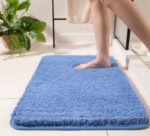 Keset Bulu Lembut Halus Empuk Mudah Dicuci Lucu Aesthetic Menyerap Air - Biru