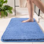 Keset Bulu Lembut Halus Empuk Mudah Dicuci Lucu Aesthetic Menyerap Air - Biru