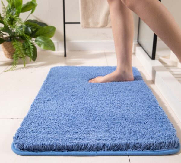 Keset Bulu Lembut Halus Empuk Mudah Dicuci Lucu Aesthetic Menyerap Air - Biru