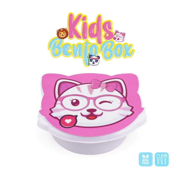 Lunch Box Kotak Makan Bento Anak Mini Lucu Souvenir Ulang Tahun - Cat