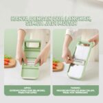 Pemotong Sayuran Manual dengan 7 Pilihan Potongan Stainless Steel - Image 3