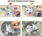 Chopper Daging Sayuran Buah 2in1 Blender Serbaguna 4 Mata Pisau - Image 7