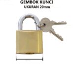Gembok Koper Kuning Kecil Model Press 20mm Serbaguna
