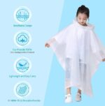 Jas Hujan Anak Model Poncho Bahan EVA Tebal Anti Air Praktis Dipakai - Pink - Image 3