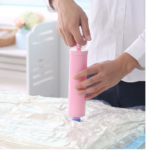 Plastik Pompa Vacum Bag Kantong Pakaian Travel Transparan Anti Air - 60*80 - Image 6