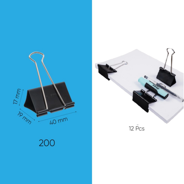 Binder Clip Klip Penjepit Kertas File Berkas Perlengkapan Kantor - 200